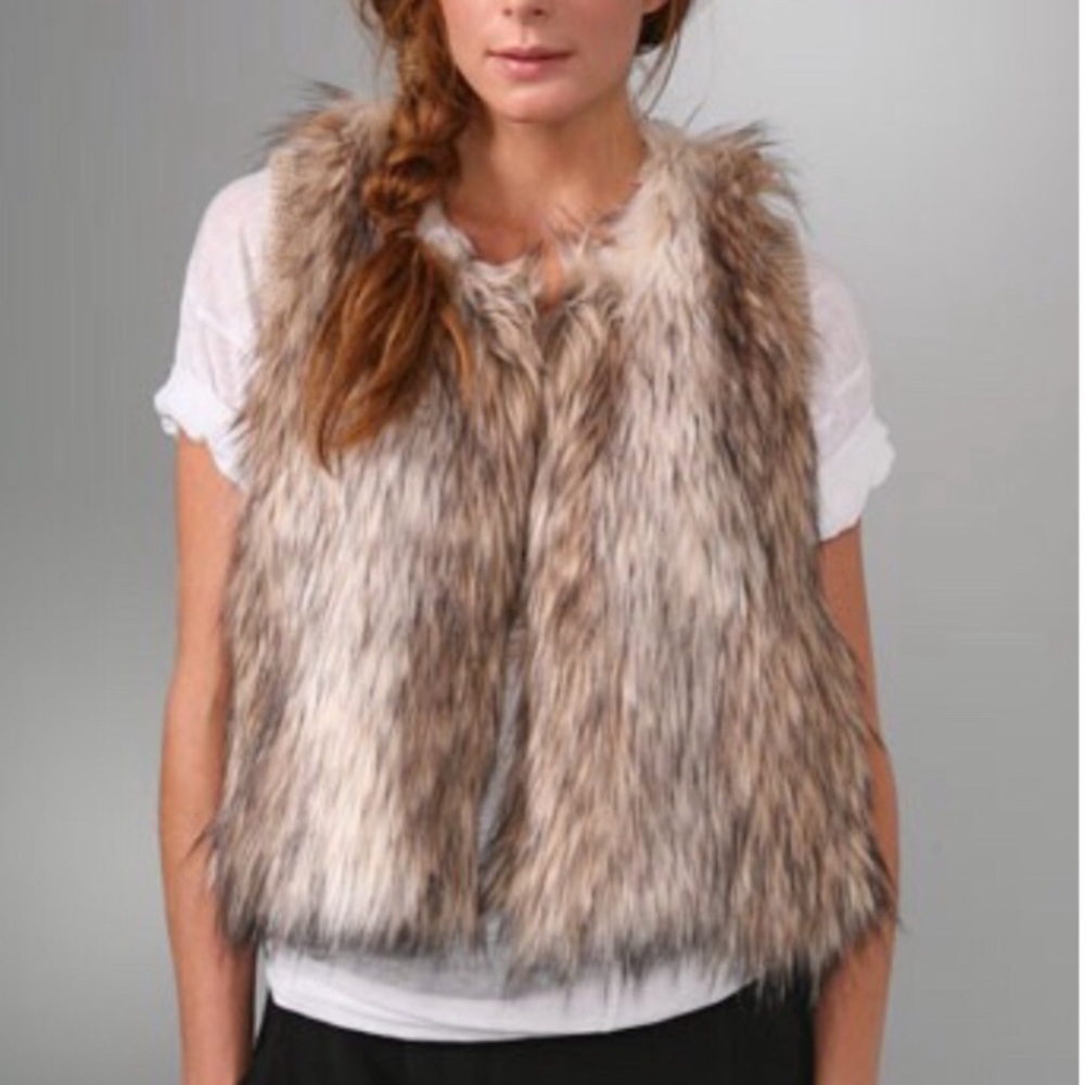 Rebecca Taylor Faux Fur Vest